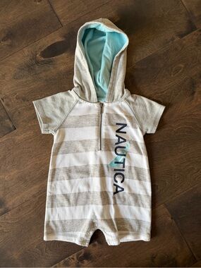Nautica Hooded Zip Romper